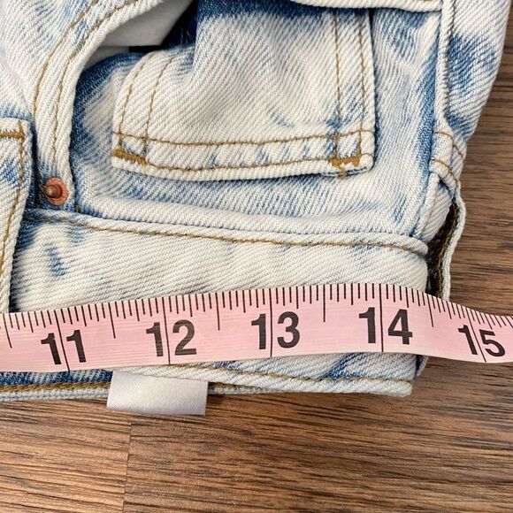 PACSUN Mom Acid Wash High Rise Daisy Embroidered Jeans Light Wash Denim Size 27 - Picture 16 of 16